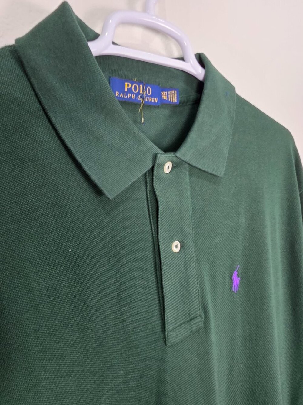 NWOT Polo Ralph Lauren Men's Green Long Sleeve Polo Shirt Size XLT & 2XLT - Picture 3 of 15